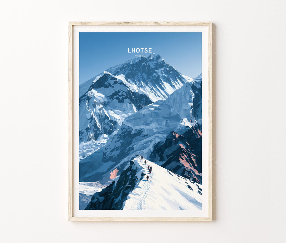 Lhotse Tibet Travel Poster – Himalayan Wall Art Print