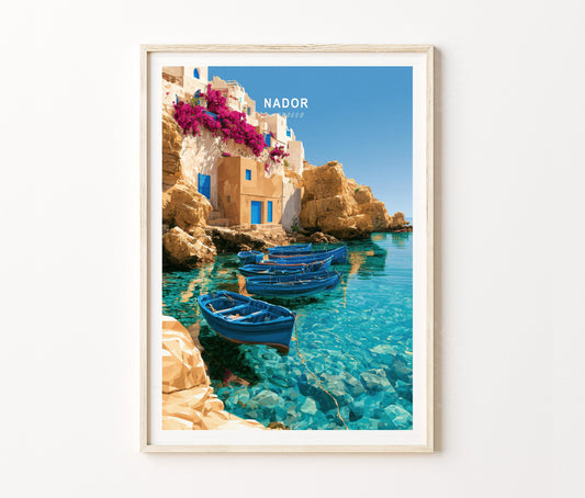 Nador Travel Poster – Morocco Wall Art Print