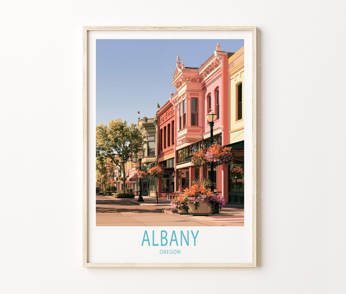 Albany Travel Poster – Oregon Wall Art Print
