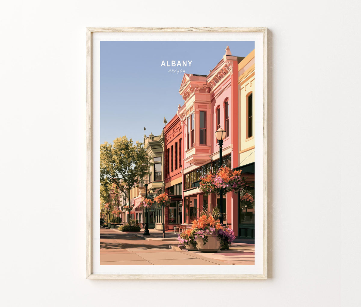 Albany Travel Poster – Main Street Wall Art Print