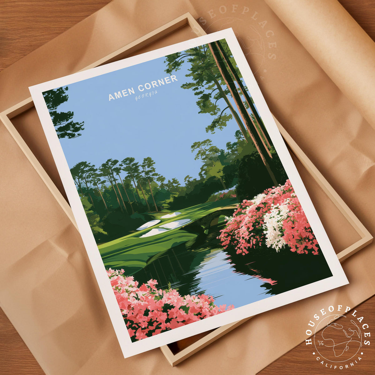 Amen Corner Augusta travel poster – view 4