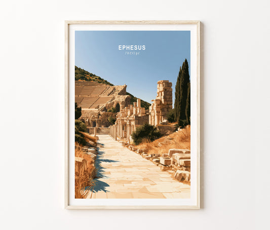 Ephesus Travel Poster – Turkey Wall Art Print