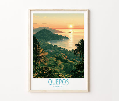 Quepos Travel Poster – Costa Rica Wall Art Print