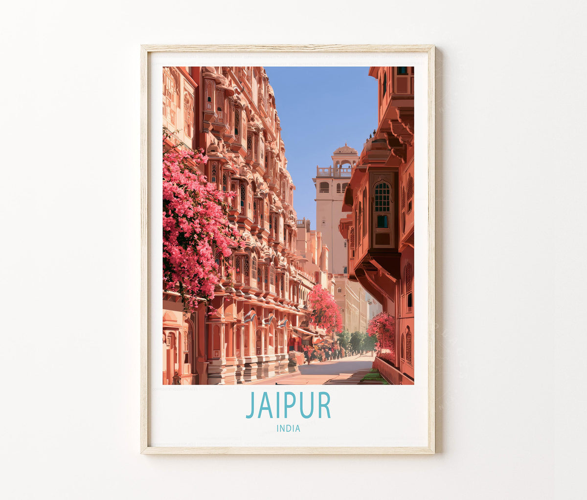 Jaipur Travel Poster – Rajasthan Wall Art Print