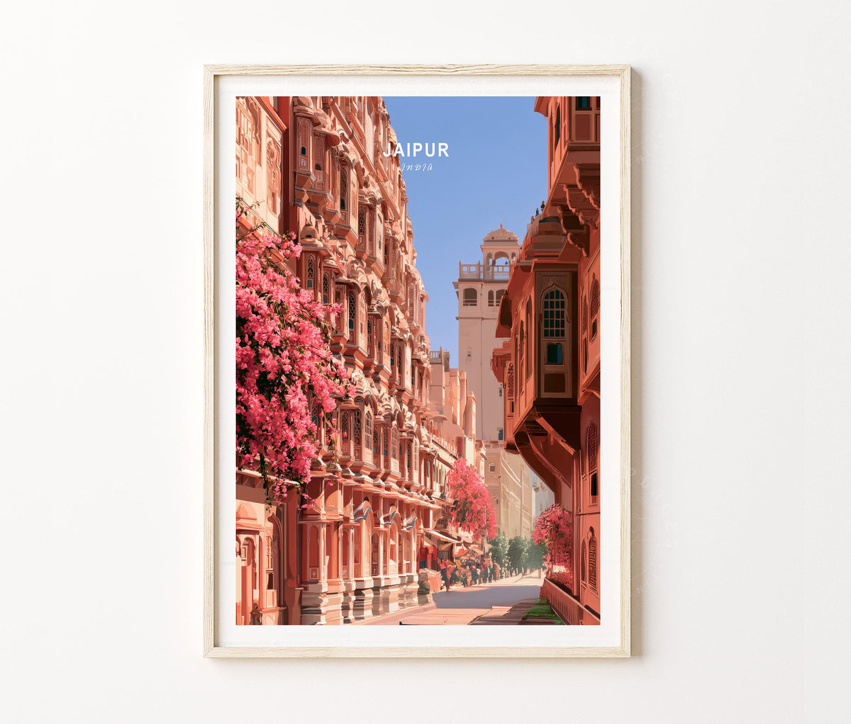 Jaipur Rajasthan Travel Poster – India Wall Art Print
