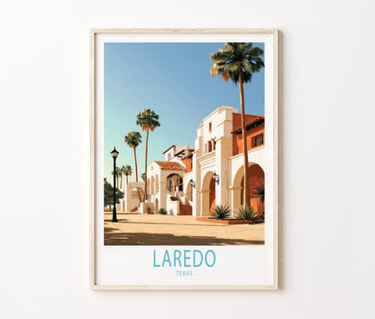 Laredo Travel Poster – Spanish Wall Art Print