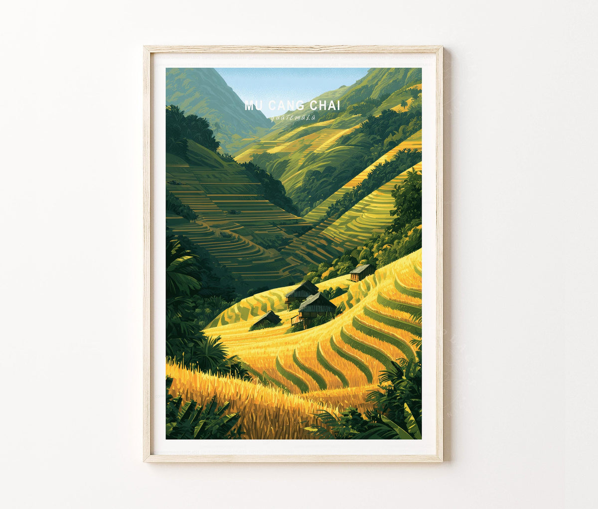 Mu Cang Chai Travel Poster – Vietnam Wall Art Print