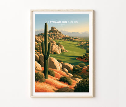 Grayhawk Travel Poster – Golf Club Scottsdale Wall Art Print