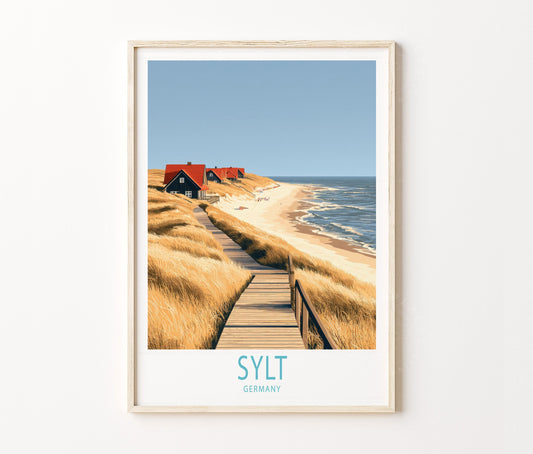 Sylt Travel Poster – Germany Wall Art Print