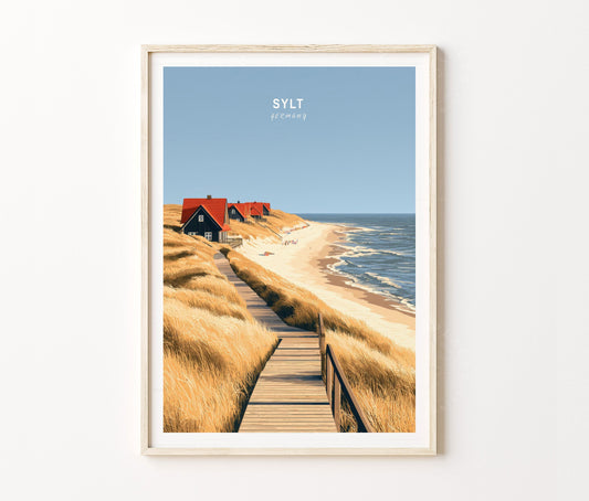 Sylt Travel Poster – Germany Wall Art Print