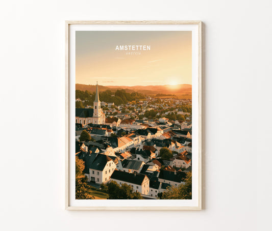 Amstetten Travel Poster – Austria Wall Art Print