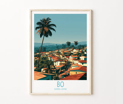 Bo Sierra Leone Travel Poster Wall Art Print