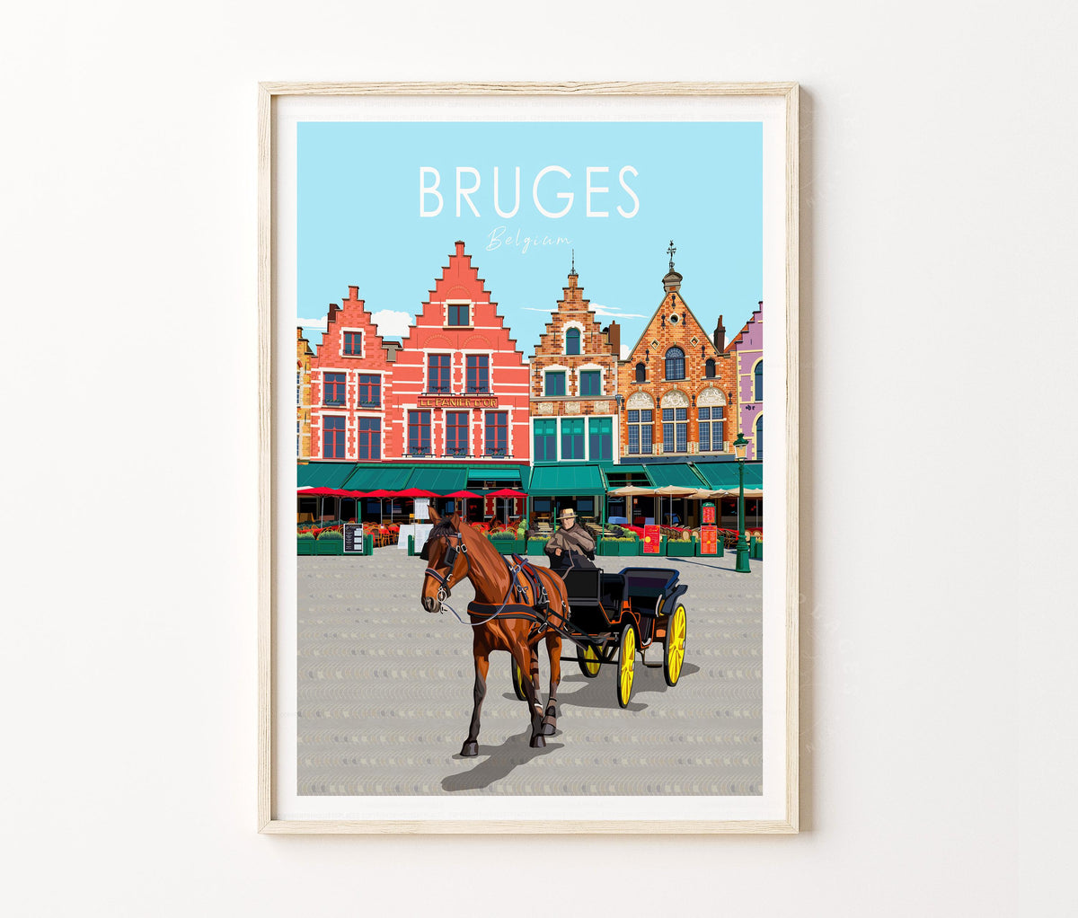 Bruges travel poster – view 2