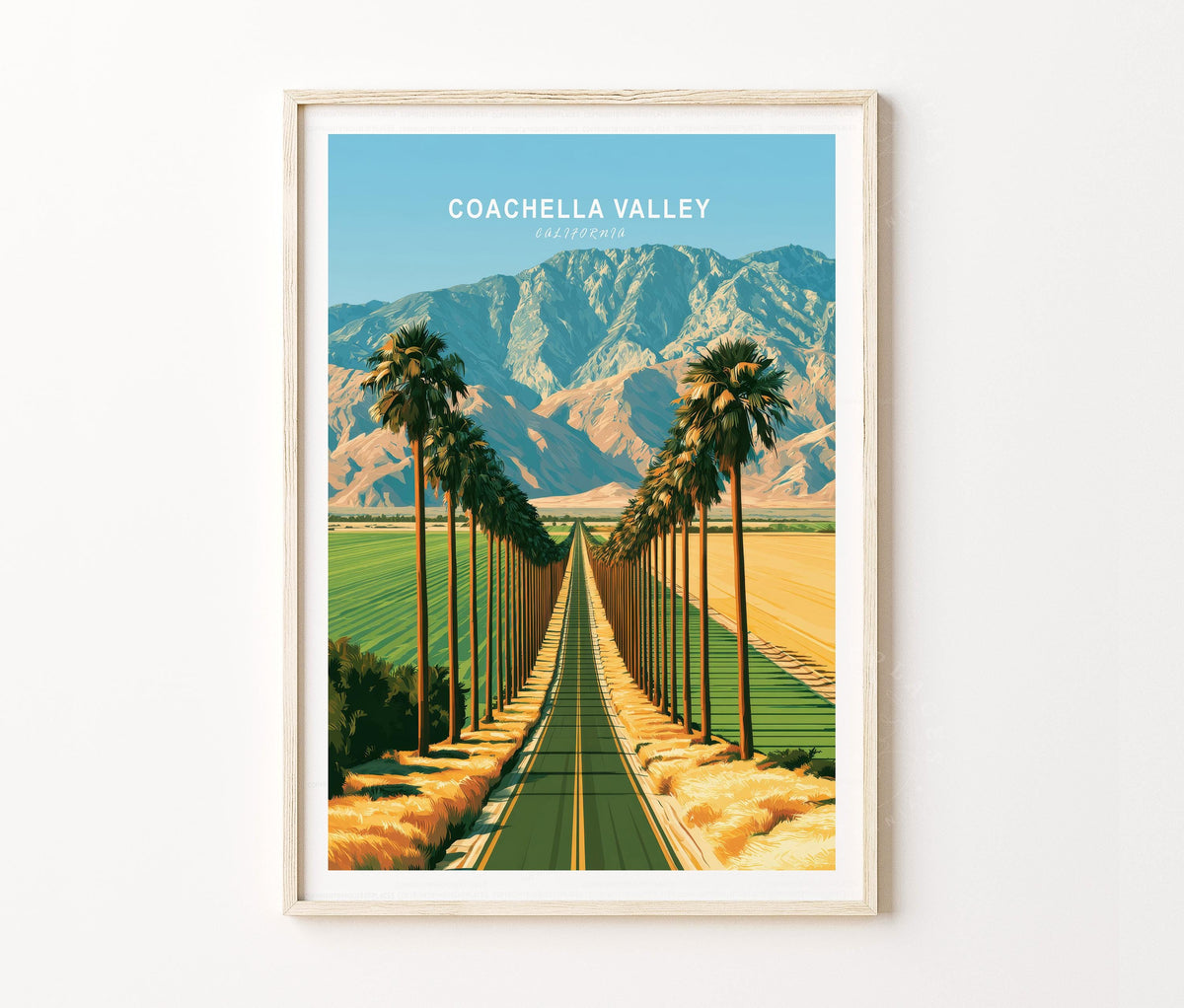 Coachella Valley Travel Poster – Palms Desert Wall Art Print