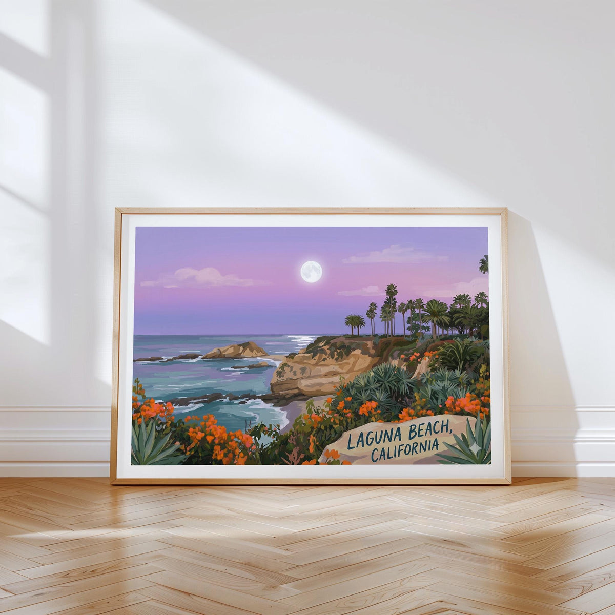 Laguna Beach Travel Poster – Ocean Wall Art Print
