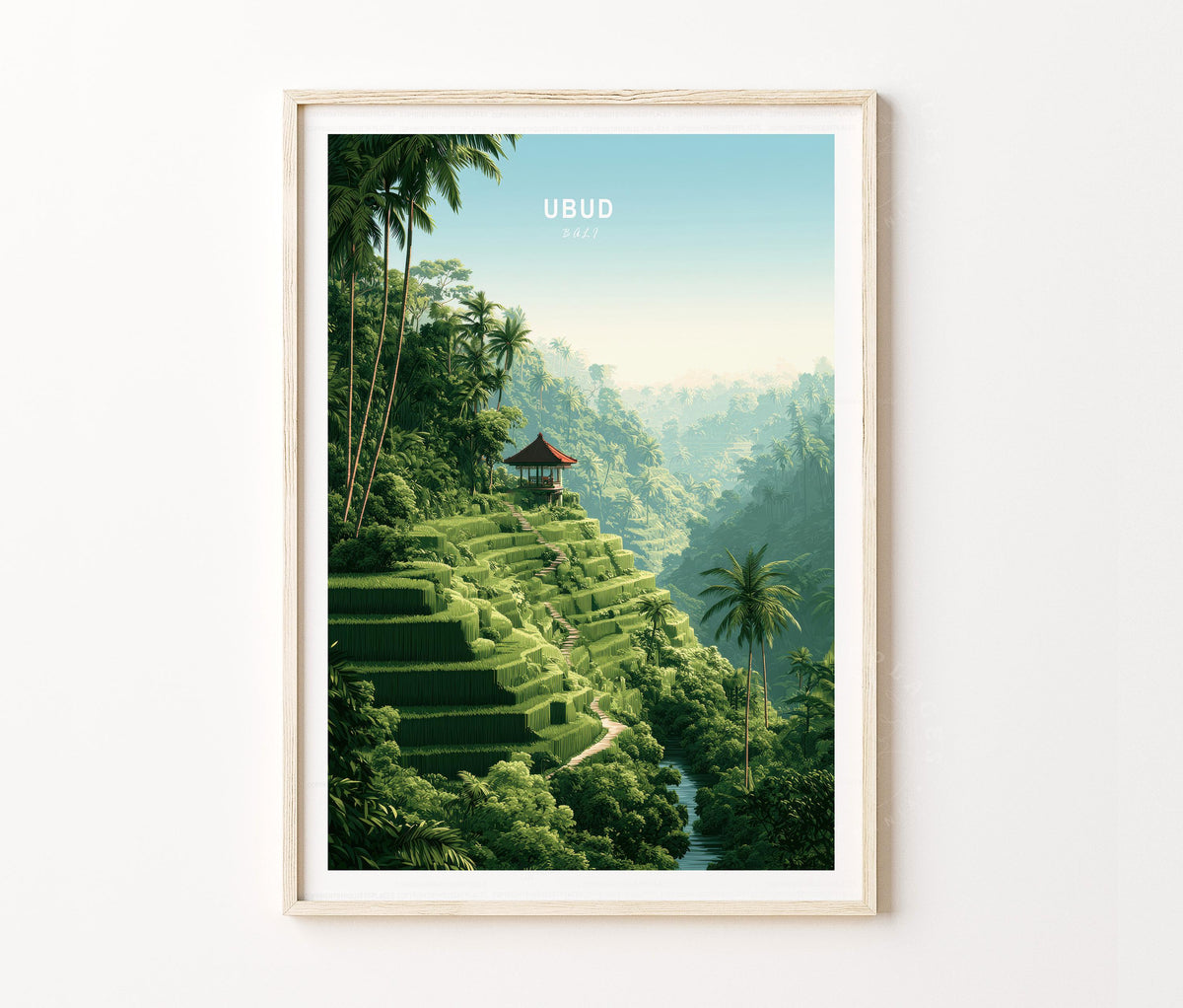 Ubud Travel Poster – Jungle Wall Art Print
