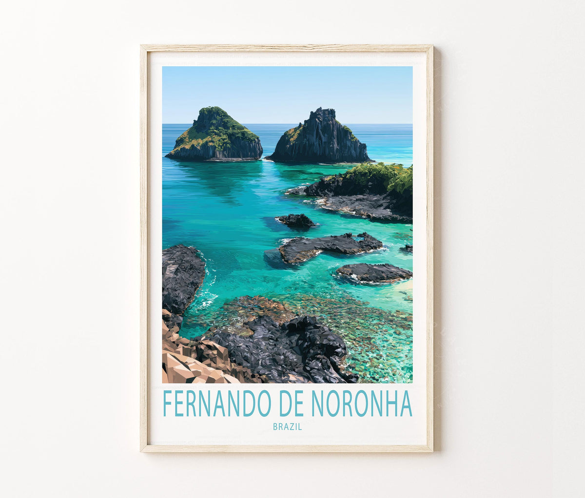 Fernando de Noronha Travel Poster – Brazil Wall Art Print