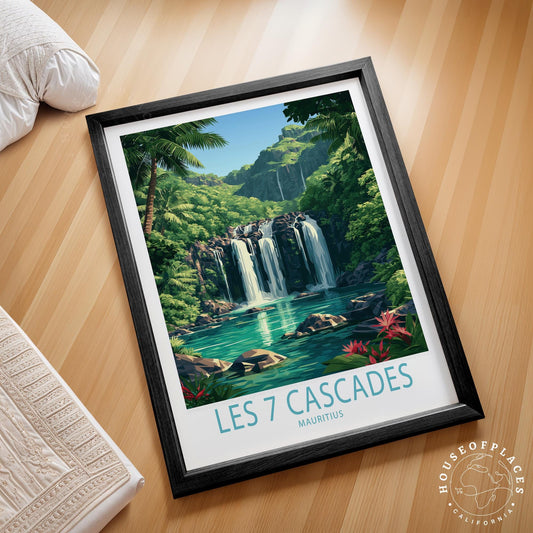 Les 7 Cascades travel poster – view 2