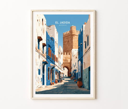 El Jadida Travel Poster – Morocco Wall Art Print