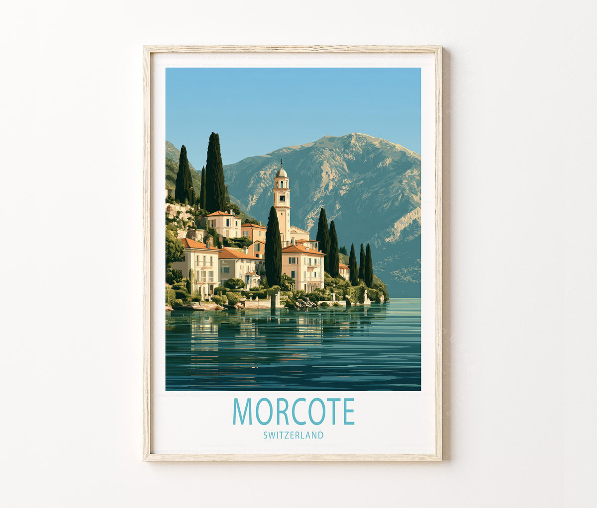Morcote Travel Poster – Swiss Wall Art Print