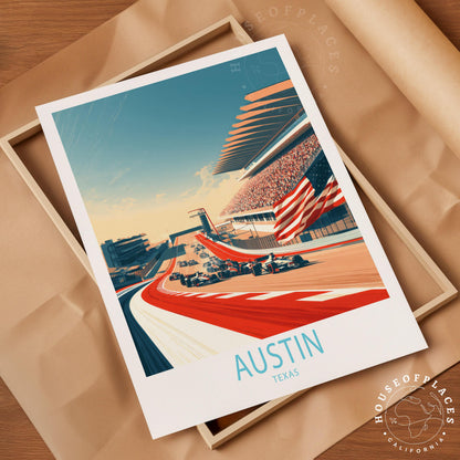 Austin Texas Grand Prix travel poster – view 4