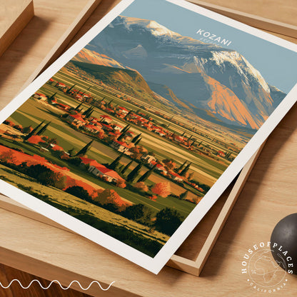 Kozani travel poster – view 7