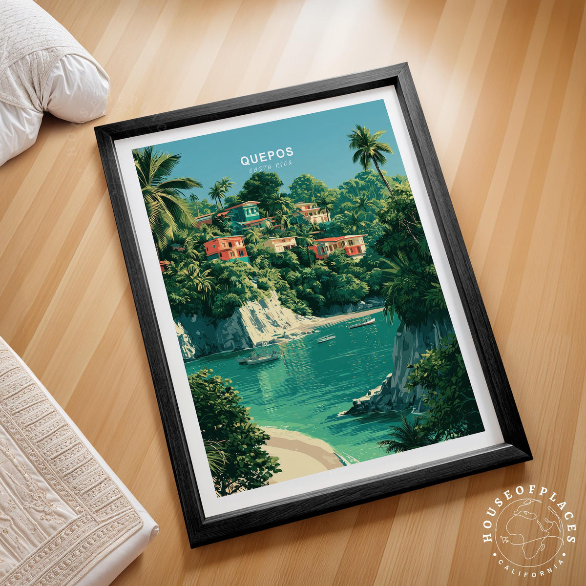 Quepos Costa Rica Beach travel poster – view 2