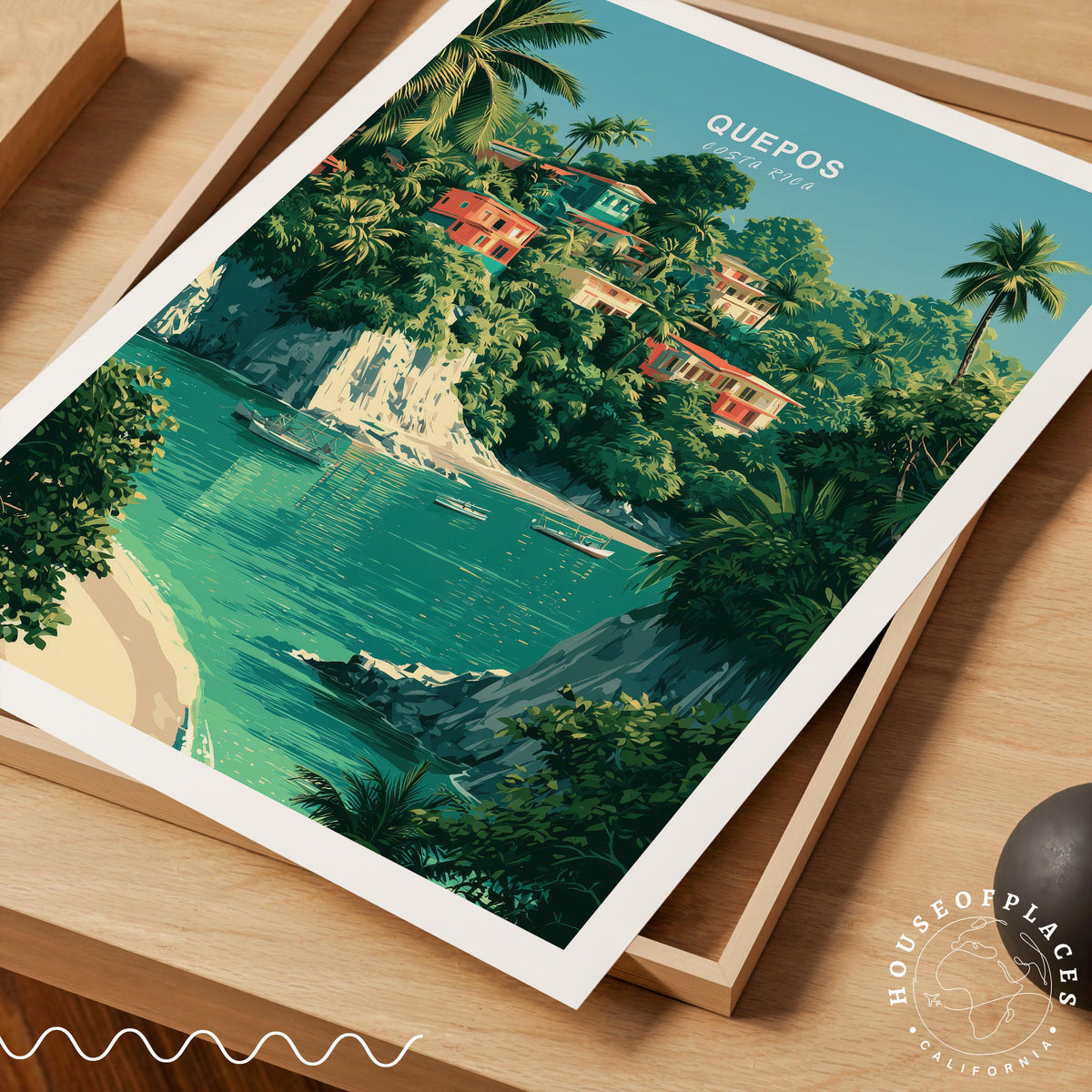 Quepos Costa Rica Beach travel poster – view 7