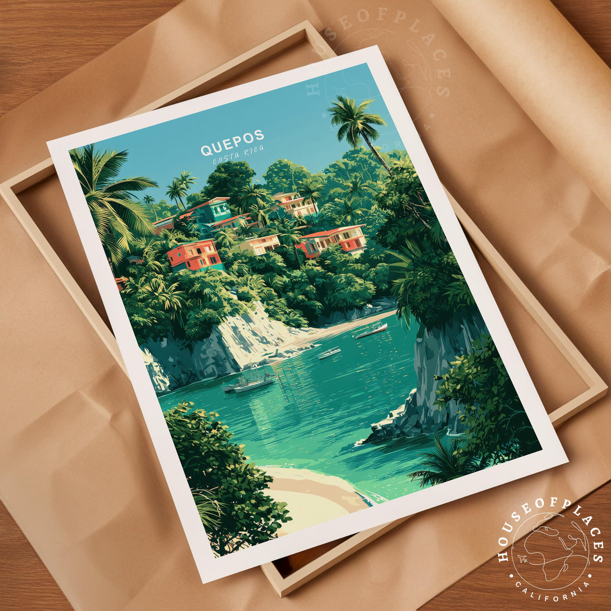 Quepos Costa Rica Beach travel poster – view 4