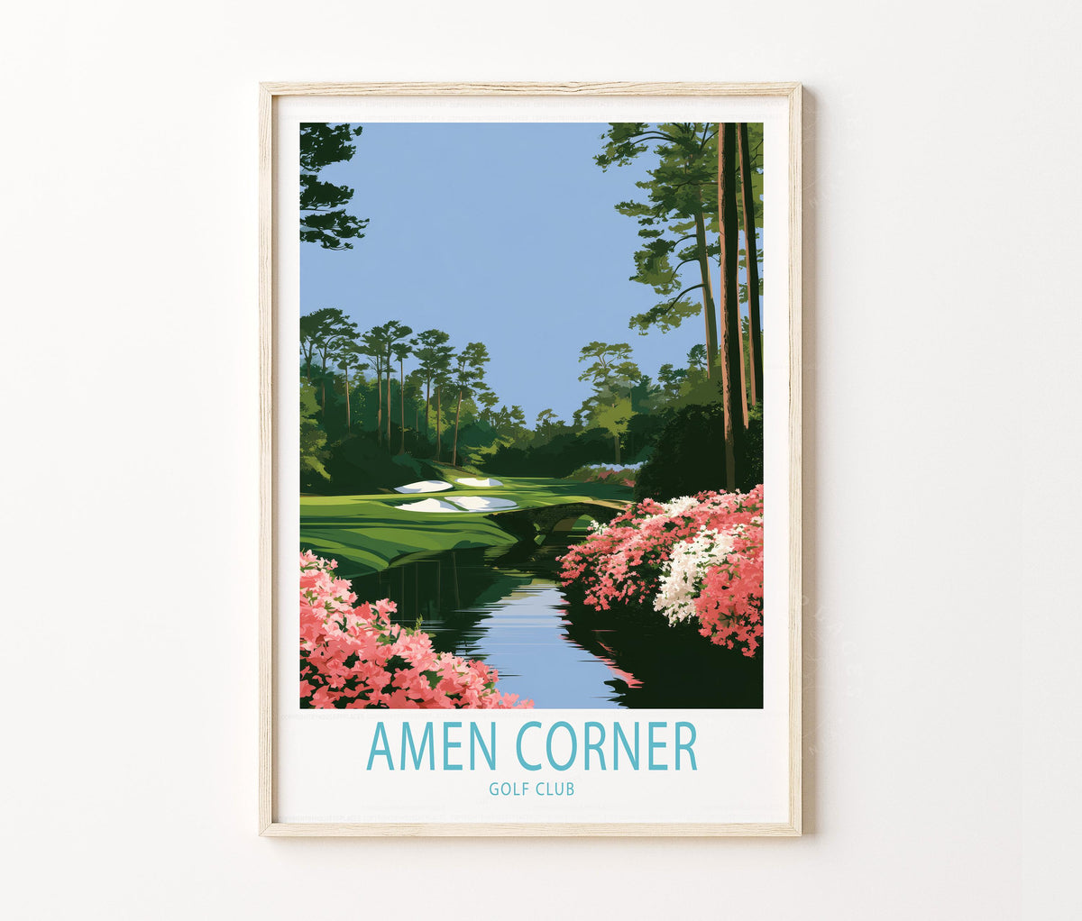 Amen Corner Travel Poster – Golf Wall Art Print