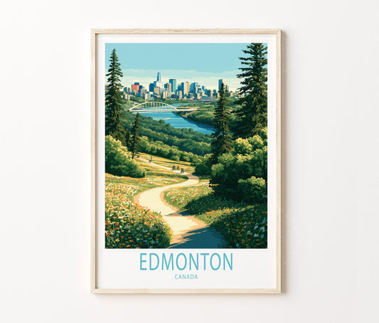 Edmonton Travel Poster – Canada Wall Art Print