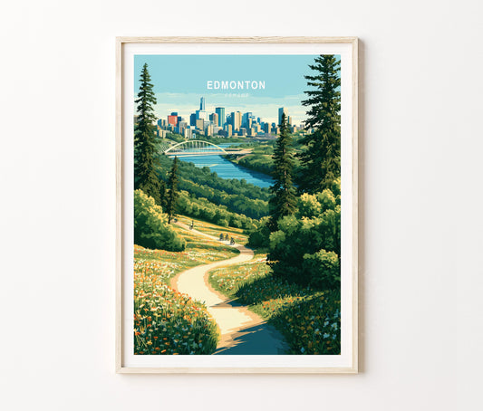 Edmonton Travel Poster – Valley Wall Art Print