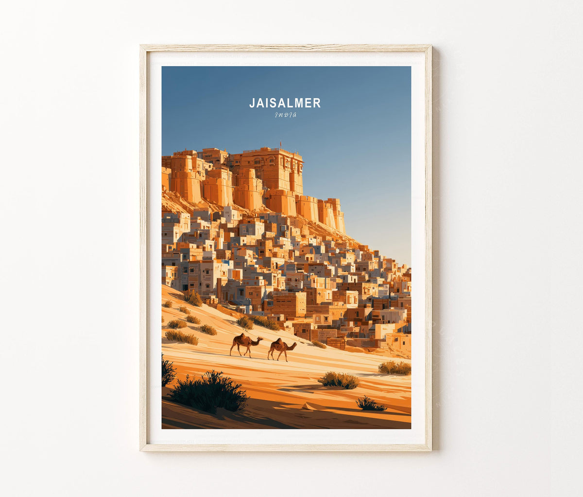 Jaisalmer Rajasthan Travel Poster – India Wall Art Print