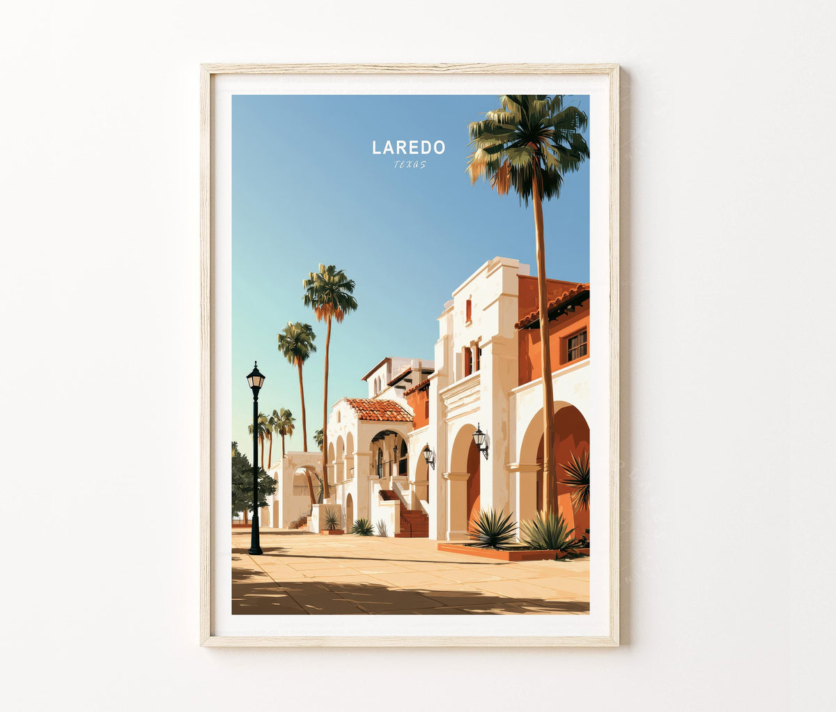 Laredo Travel Poster – Southwestern Wall Art Print