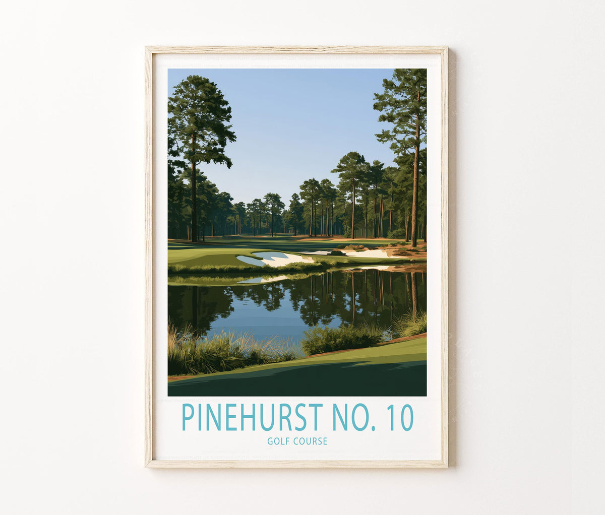 Pinehurst No. 10 Travel Poster – Golf Course Wall Art Print
