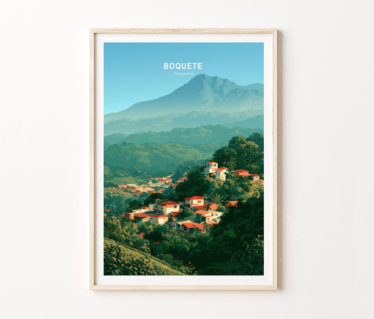 Boquete Travel Poster – Central Wall Art Print