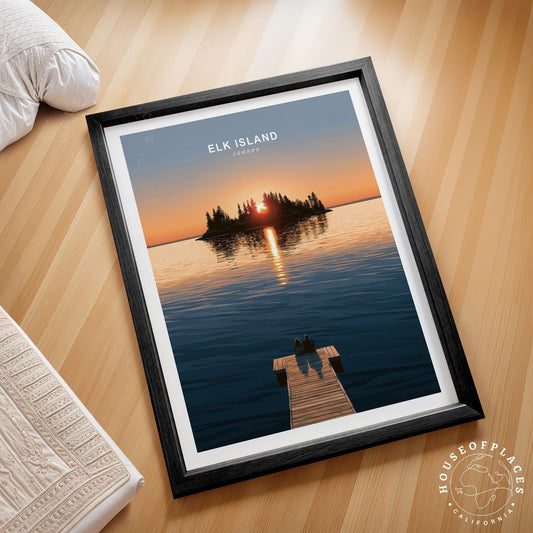 Elk Island travel poster – view 2