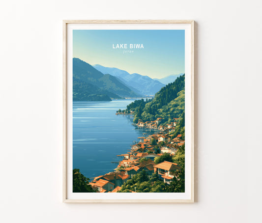 Lake Biwa Travel Poster – Japanese Wall Art Print