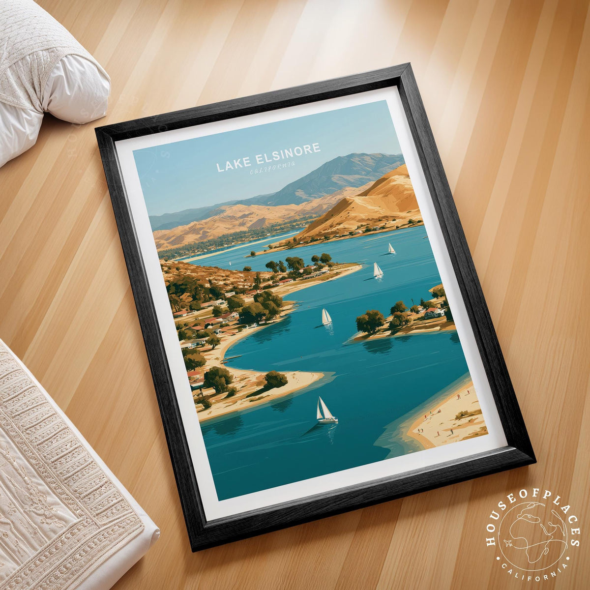 Lake Elsinore travel poster – view 2
