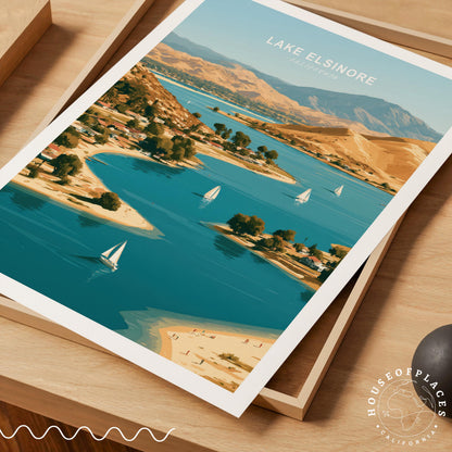 Lake Elsinore travel poster – view 7