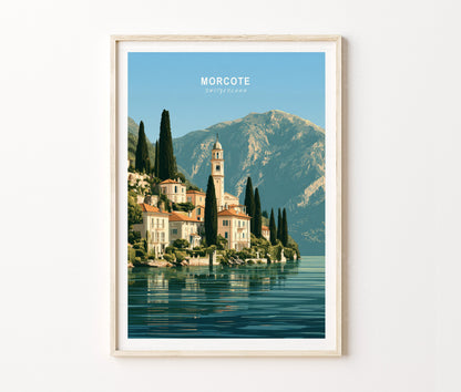 Morcote Travel Poster – Swiss Wall Art Print