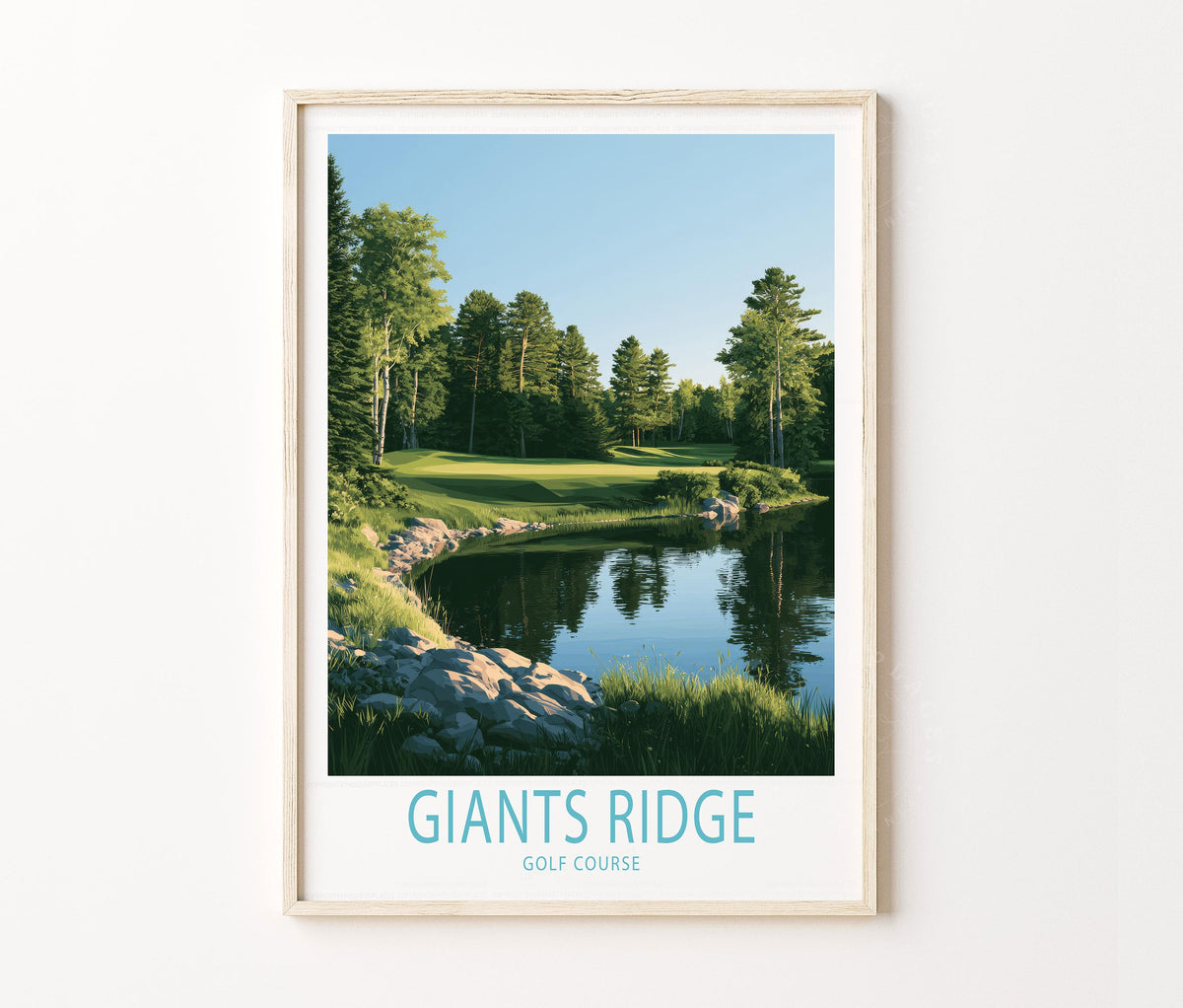 Giants Ridge Travel Poster – Golf Course Wall Art Print