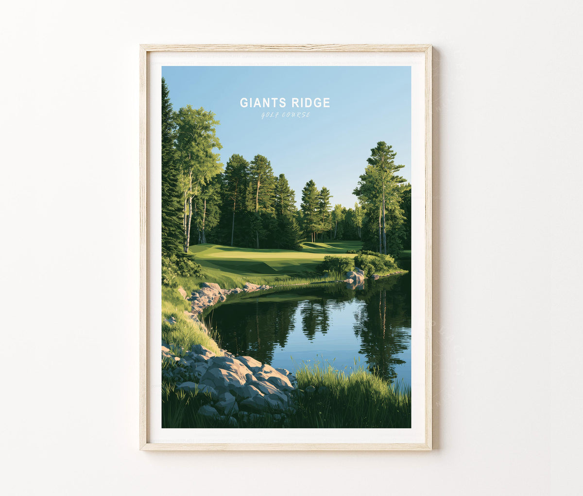 Minnesota Travel Poster – Golf Course Wall Art Print