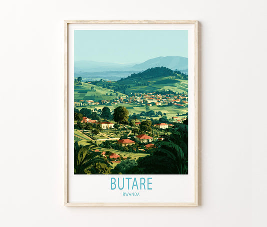 Butare Travel Poster – Rwanda Wall Art Print