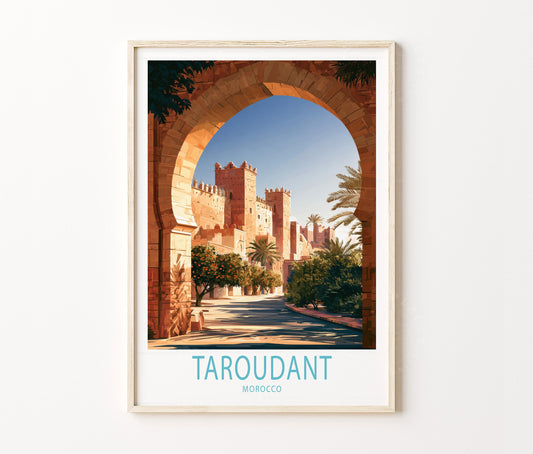 Taroudant Travel Poster – Medina City Wall Art Print