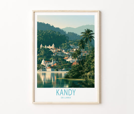 Kandy Travel Poster – Sri Lanka Wall Art Print