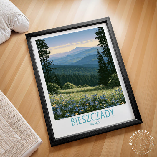 Bieszczady travel poster – view 2