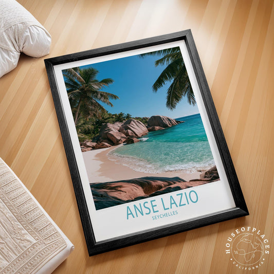 Anse Lazio travel poster – view 2