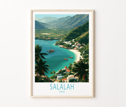 Salalah Travel Poster – Oman Wall Art Print