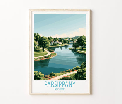 Parsippany Travel Poster – New Jersey Wall Art Print